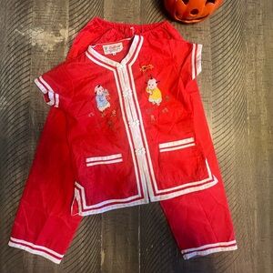 Daffodil Vintage Red Embroidered two-piece embroidered sz 6